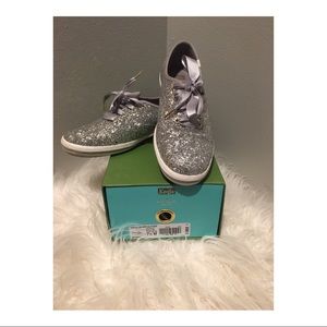 Keds for Kate Spade Silver Glitter 7.5